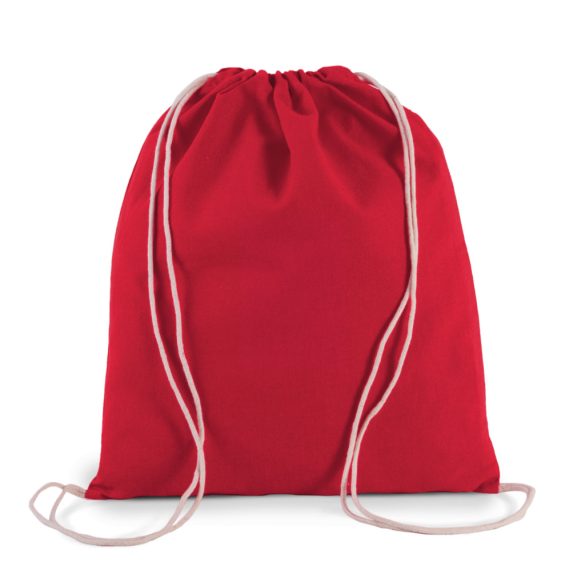ki0147 - Rucsac cu snur din bumbac - Kimood - [Hibiscus Red]