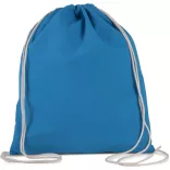 ki0147 - Rucsac cu snur din bumbac - Kimood - [Tropical Blue]