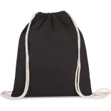 ki0154 - Rucsac din bumbac cu snur gros 310 g/m2 - Kimood - [Black]