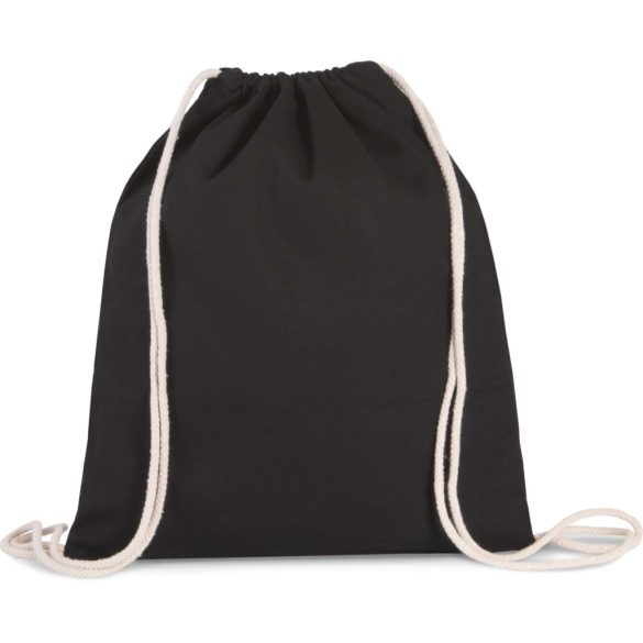 ki0154 - Rucsac din bumbac cu snur gros - Kimood - [Black]