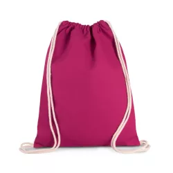   ki0154 - Rucsac din bumbac cu snur gros 310 g/m2 - Kimood - [Fuchsia]