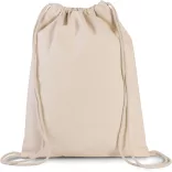ki0154 - Rucsac din bumbac cu snur gros 310 g/m2 - Kimood - [Natural]