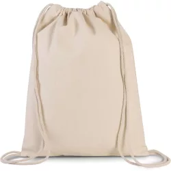   ki0154 - Rucsac din bumbac cu snur gros 310 g/m2 - Kimood - [Natural]