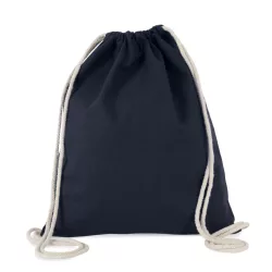   ki0154 - Rucsac din bumbac cu snur gros 310 g/m2 - Kimood - [Navy]
