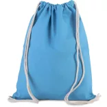 ki0154 - Rucsac din bumbac cu snur gros 310 g/m2 - Kimood - [Surf Blue]