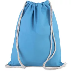   ki0154 - Rucsac din bumbac cu snur gros 310 g/m2 - Kimood - [Surf Blue]