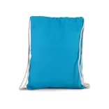 ki0154 - Rucsac din bumbac cu snur gros 310 g/m2 - Kimood - [Surf Blue]