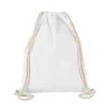 ki0154 - Rucsac din bumbac cu snur gros 310 g/m2 - Kimood - [White]
