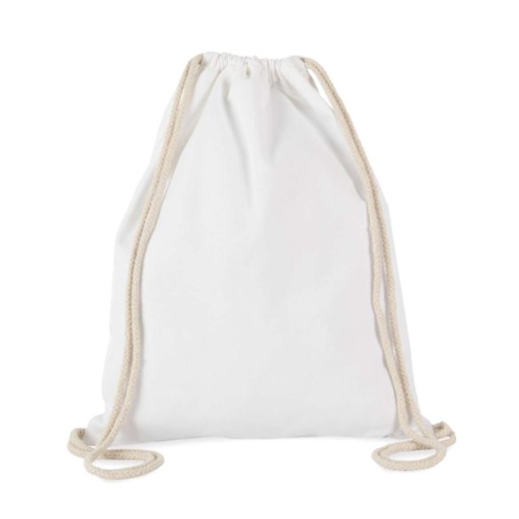 ki0154 - Rucsac din bumbac cu snur gros - Kimood - [White]