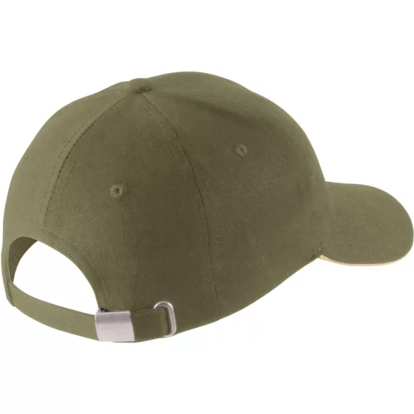 KP011 - Sapca din bumbac pieptantat - 6 panele - ORLANDO - [Dark Grey/Yellow]