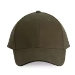 KP011 - Sapca din bumbac pieptantat - 6 panele - ORLANDO - [Dark Khaki/Dark Grey]