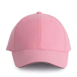 KP011 - Sapca din bumbac pieptantat - 6 panele - ORLANDO - [Dark Pink/Slate Grey]