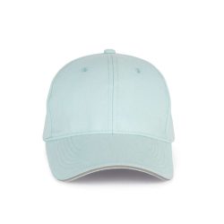   KP011 - Sapca din bumbac pieptantat - 6 panele - ORLANDO - [Ice Mint/Light Grey]