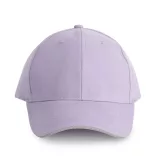 KP011 - Sapca din bumbac pieptantat - 6 panele - ORLANDO - [Light Violet/Light Grey]