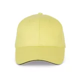 KP011 - Sapca din bumbac pieptantat - 6 panele - ORLANDO - [Lemon Yellow/Dark Grey]
