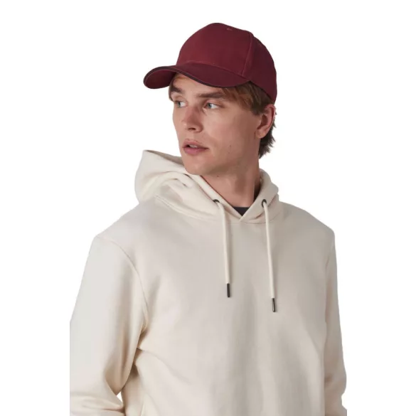 KP011 - Sapca din bumbac pieptantat - 6 panele - ORLANDO - [Navy/Pink]