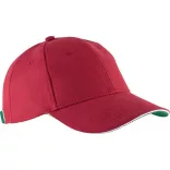 KP011-Sapca-din-bumbac-pieptantat-6-panele-ORLANDO-RedWhiteGreen