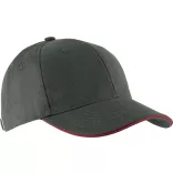KP011-Sapca-din-bumbac-pieptantat-6-panele-ORLANDO-Slate-GreyRed