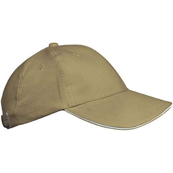 kp042 - Sapca din bumbac pentru copii - 6 panele - ORLANDO KIDS - [Beige/White]