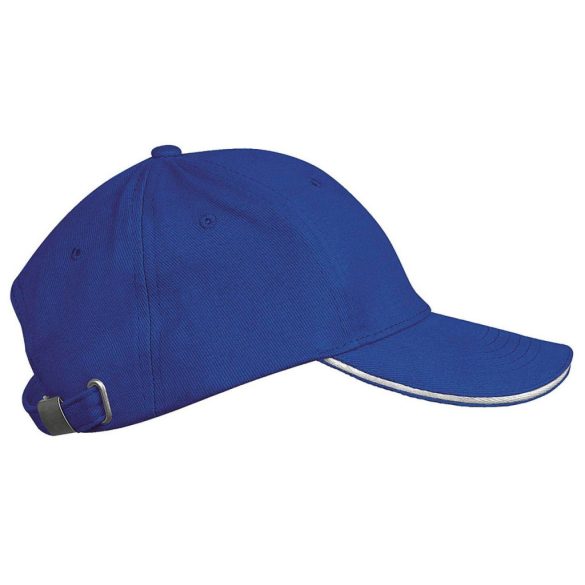 kp042 - Sapca din bumbac pentru copii - 6 panele - ORLANDO KIDS - [Royal Blue/White]