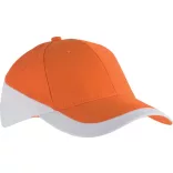 KP045-Sapca-din-bumbac-gros-6-panele-RACING-BI-COLOUR-OrangeWhite
