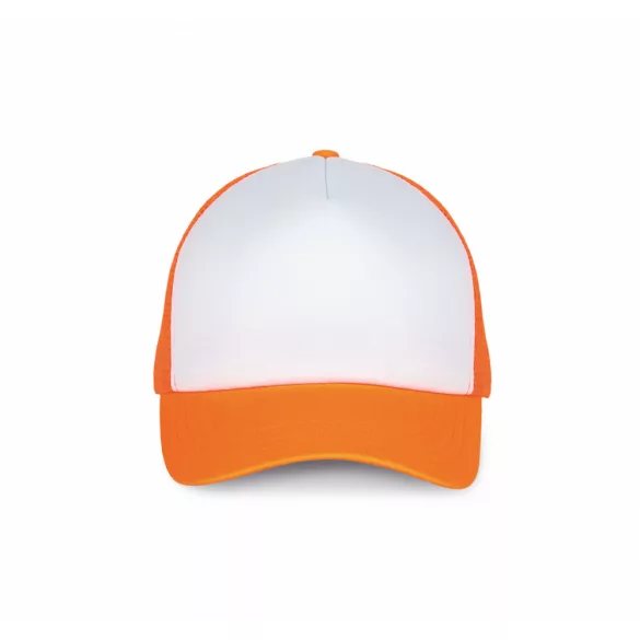 KP111-Sapca-5-panele-TRUCKER-MESH-WhiteFluorescent-Orange