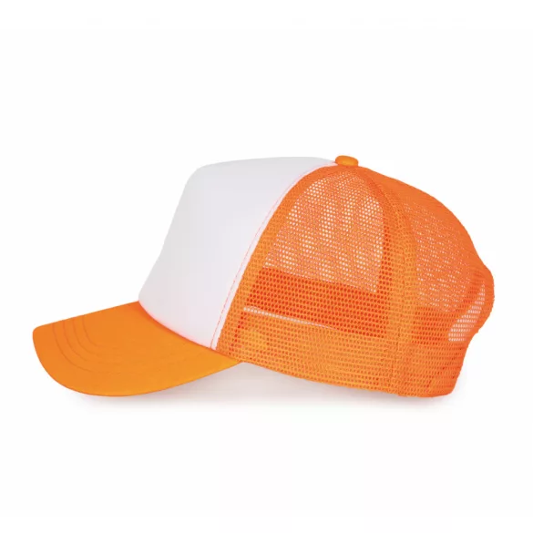 KP111-Sapca-5-panele-TRUCKER-MESH-WhiteFluorescent-Orange