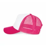 KP111-Sapca-5-panele-TRUCKER-MESH-WhiteFuchsia