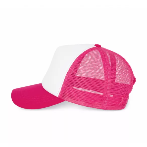 KP111-Sapca-5-panele-TRUCKER-MESH-WhiteFuchsia