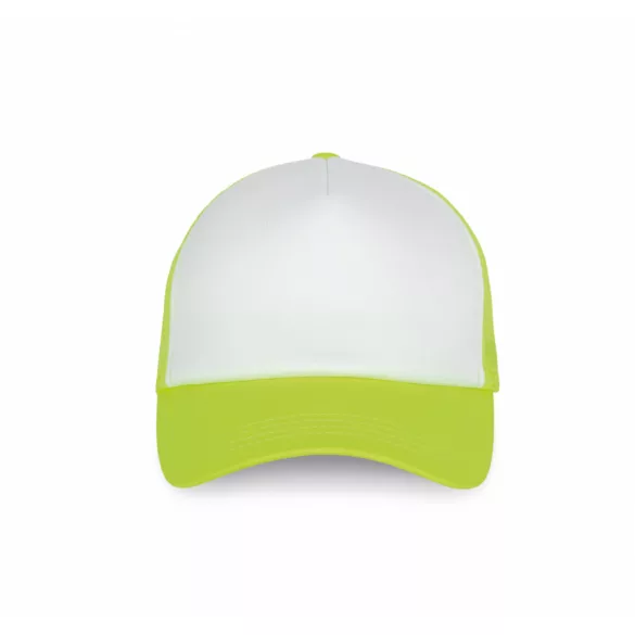 KP111-Sapca-5-panele-TRUCKER-MESH-WhiteFluorescent-Yellow