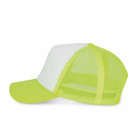 KP111-Sapca-5-panele-TRUCKER-MESH-WhiteFluorescent-Yellow