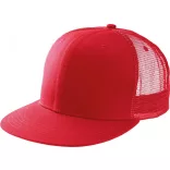 KP113-Sapca-6-panele-cozoroc-drept-TRUCKER-FLAT-PEAK-Red