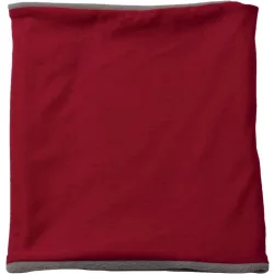KP121-Fular-FLEECE-LINED-NECKWARMER-Red-Light-Grey