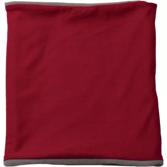 KP121-Fular-FLEECE-LINED-NECKWARMER-Red-Light-Grey