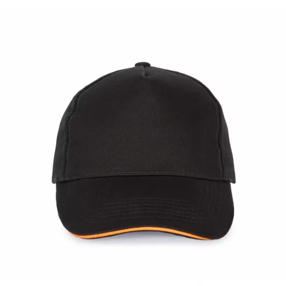 KP124-Sapca-sandwich-din-bumbac-5-panele-SANDWICH-PEAK-BlackOrange