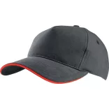 KP124-Sapca-sandwich-din-bumbac-5-panele-SANDWICH-PEAK-Slate-GreyRed