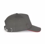 KP124-Sapca-sandwich-din-bumbac-5-panele-SANDWICH-PEAK-Slate-GreyRed