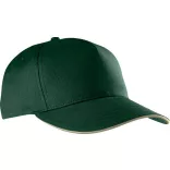 KP130-Sapca-sandwich-din-bumbac-5-panele-SANDWICH-PEAK-Forest-GreenBei