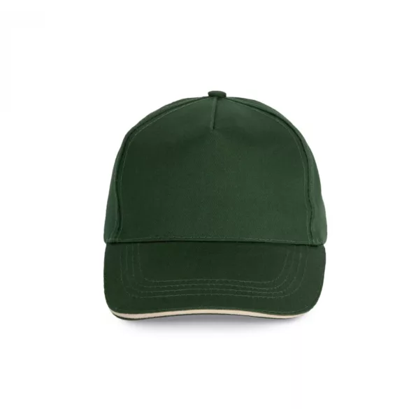 KP130-Sapca-sandwich-din-bumbac-5-panele-SANDWICH-PEAK-Forest-GreenBei