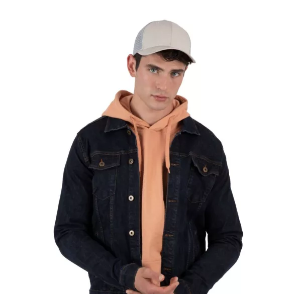 kp142 - Sapca - 6 panele - TRUCKER - [Light Navy Heather/Dark Grey]