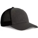 kp142 - Sapca - 6 panele - TRUCKER - [Steel Grey Heather/Black]