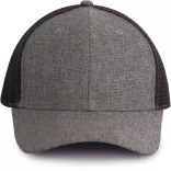 kp142 - Sapca - 6 panele - TRUCKER - [Silver Heather/Dark Grey]