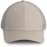 kp142 - Sapca - 6 panele - TRUCKER - [Sand Heather/Light Grey]