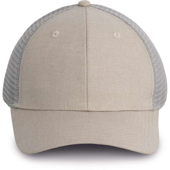 kp142 - Sapca - 6 panele - TRUCKER - [Sand Heather/Light Grey]