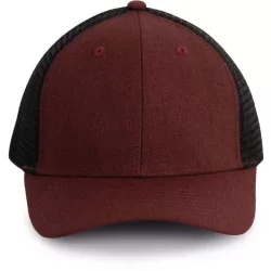   kp142 - Sapca - 6 panele - TRUCKER - [Tawny Port Heather/Black]