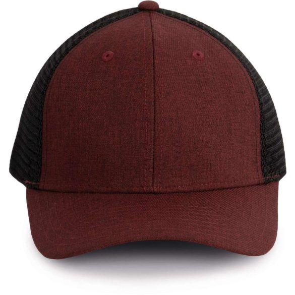 kp142 - Sapca - 6 panele - TRUCKER - [Tawny Port Heather/Black]
