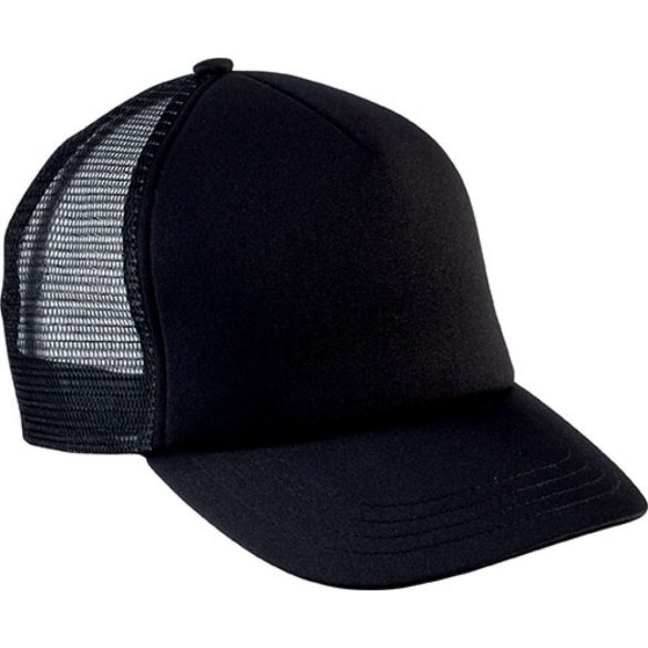 kp143 - Sapca pentru copii - 5 panele - TRUCKER MESH - [Black]