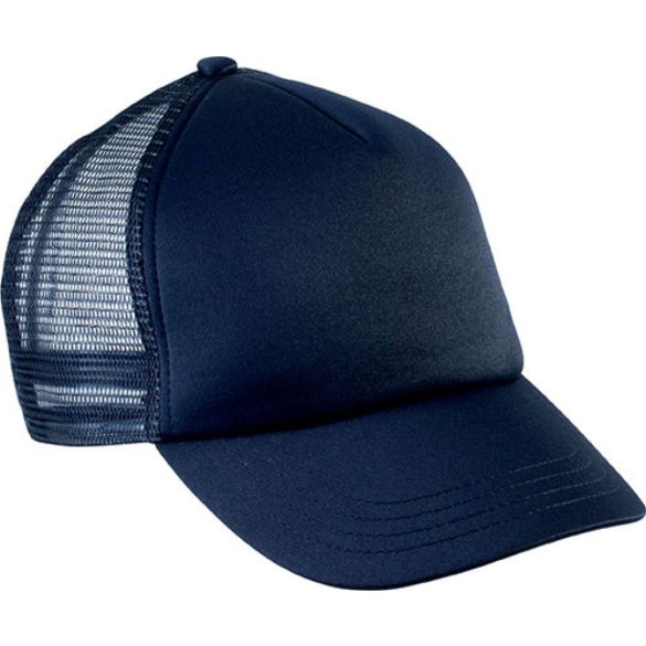 kp143 - Sapca pentru copii - 5 panele - TRUCKER MESH - [Navy]