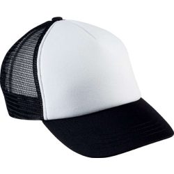   kp143 - Sapca pentru copii - 5 panele - TRUCKER MESH - [White/Black]