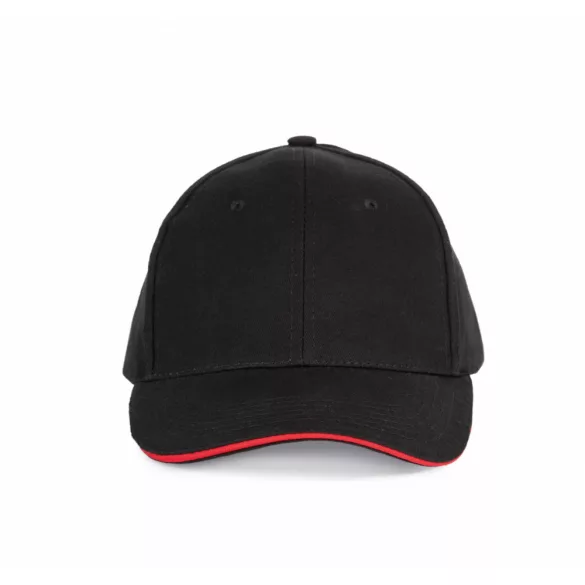 KP153-Sapca-din-bumbac-6-panele-SANDWICH-PEAK-BlackRed